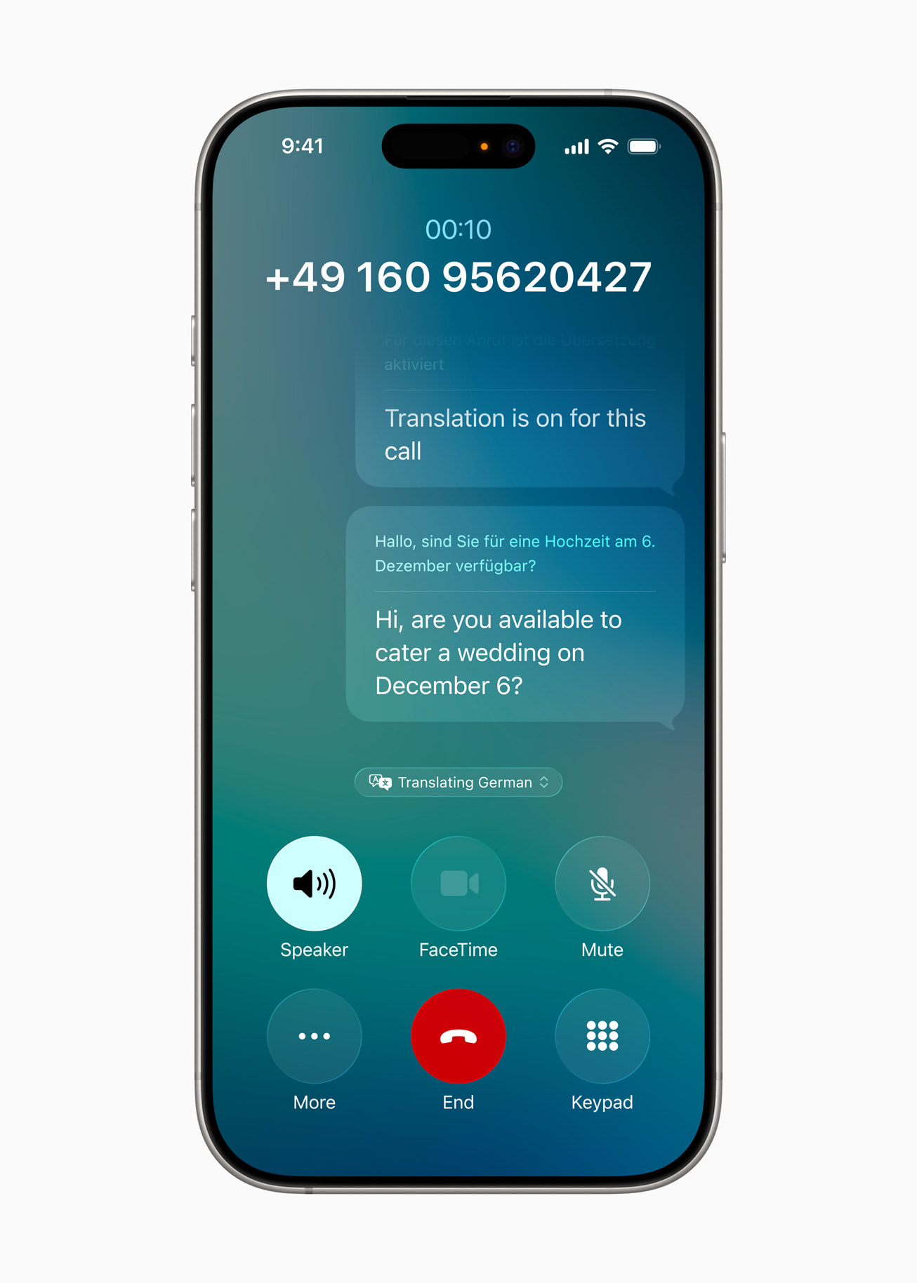 Traducao ao vivo em tempo real apple ios 26